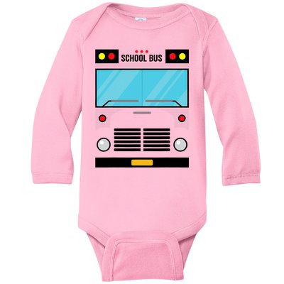 School Bus Costume Simple Halloween Costume Baby Long Sleeve Bodysuit