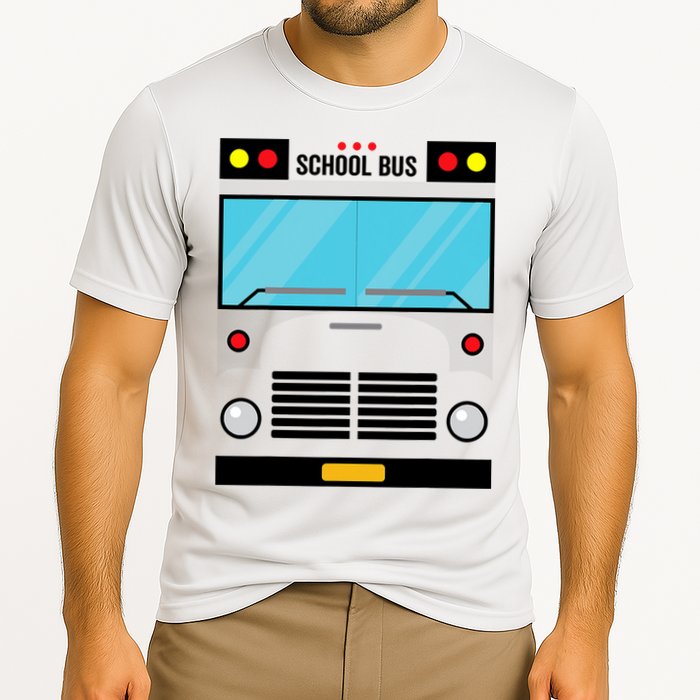School Bus Costume Simple Halloween Costume Cooling Performance Crew T-Shirt