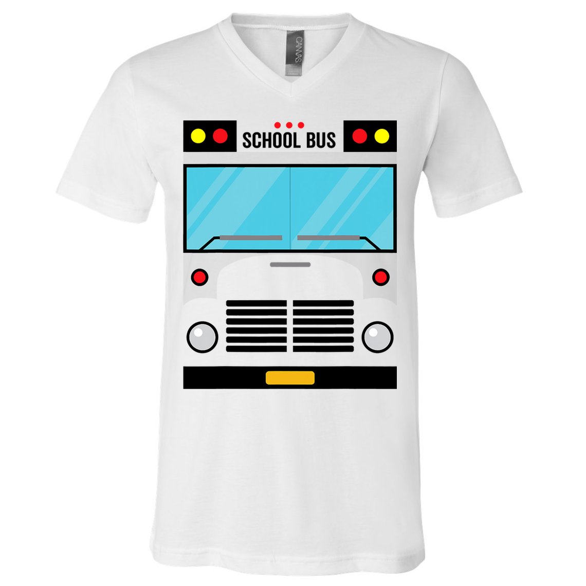 School Bus Costume Simple Halloween Costume V-Neck T-Shirt