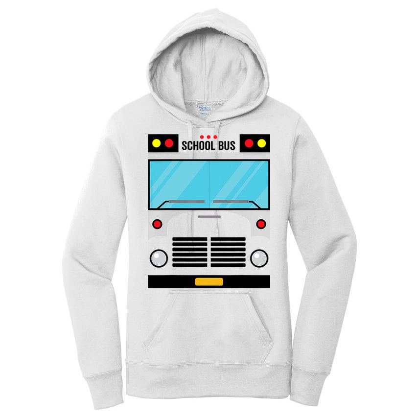 School Bus Costume Simple Halloween Costume Women's Pullover Hoodie