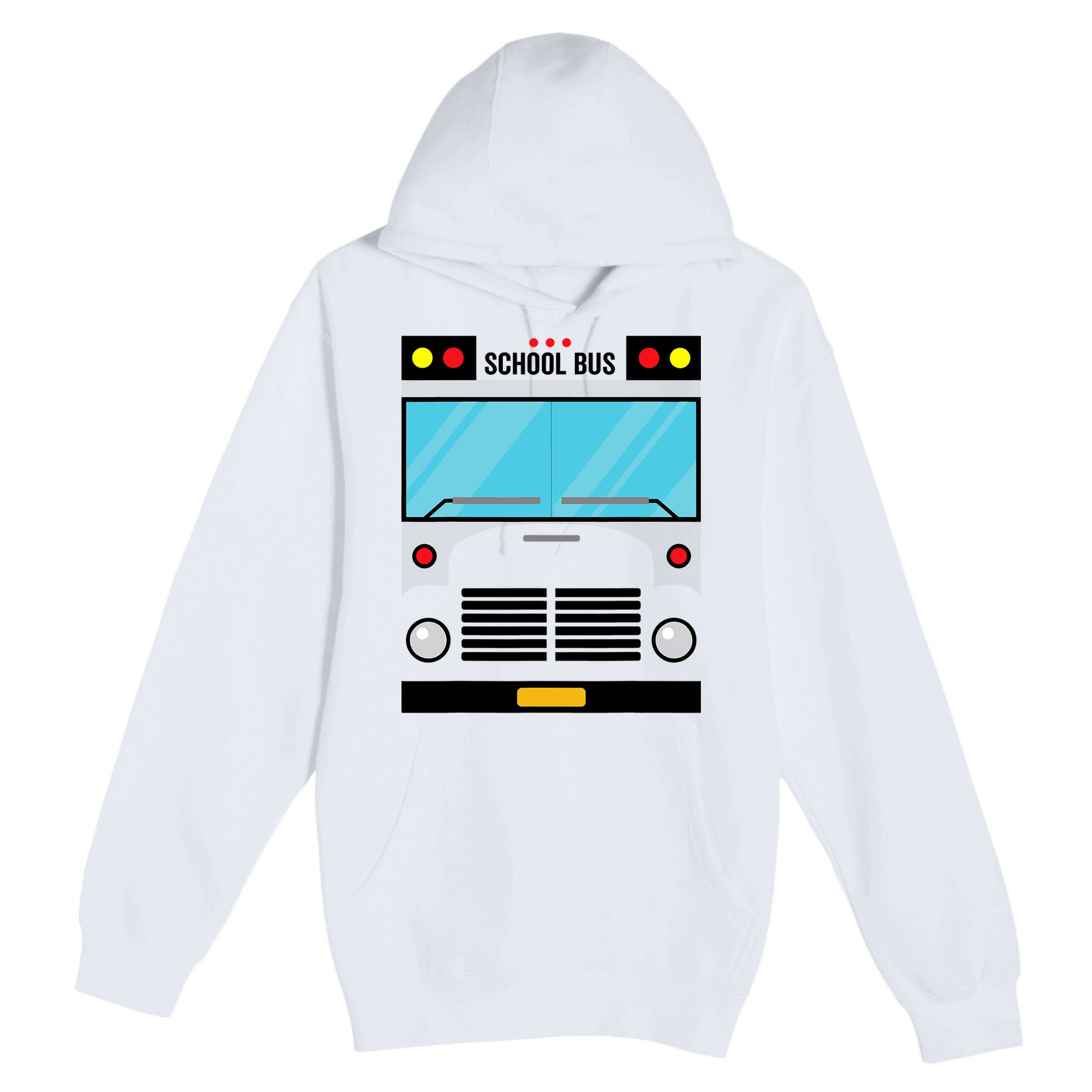 School Bus Costume Simple Halloween Costume Premium Pullover Hoodie