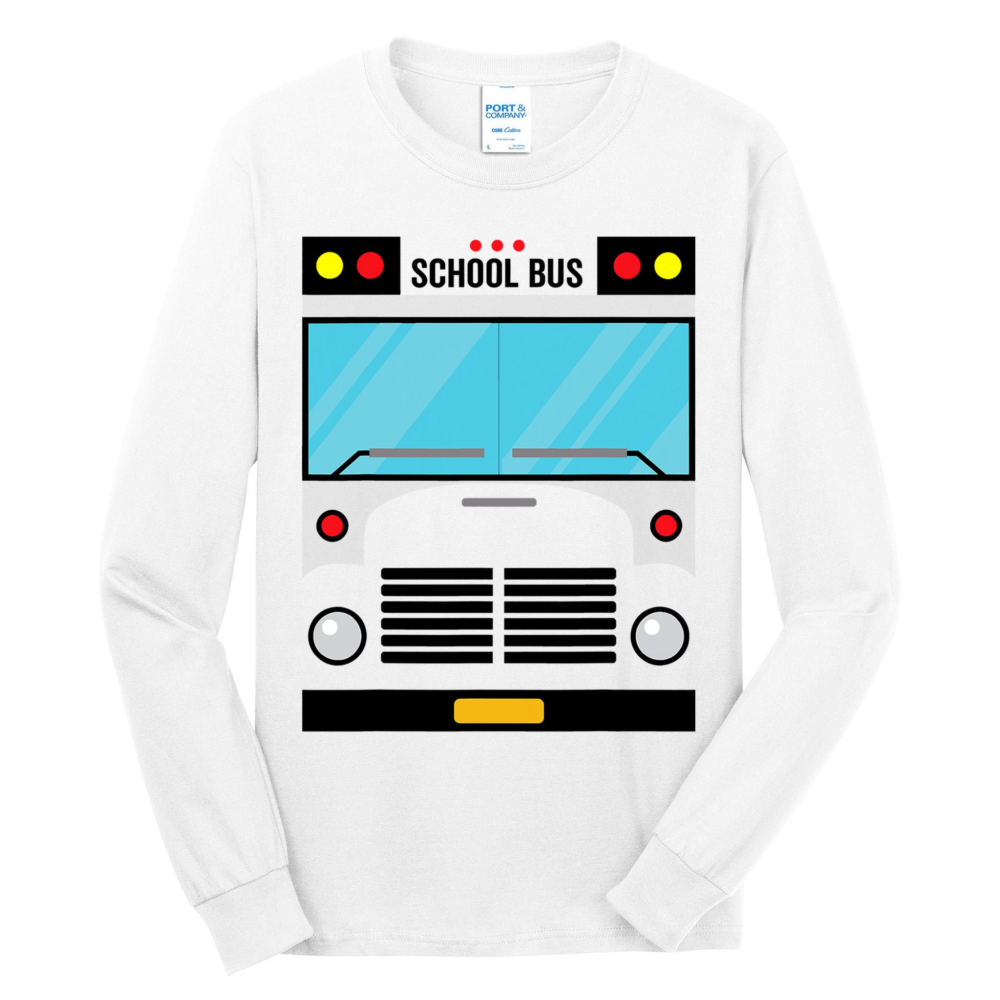 School Bus Costume Simple Halloween Costume Tall Long Sleeve T-Shirt