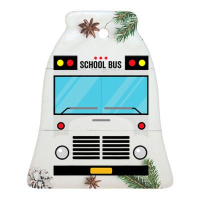 School Bus Costume Simple Halloween Costume Ceramic Bell Ornament