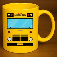School Bus Costume Simple Halloween Costume 11oz C Handle Ceramic Mug