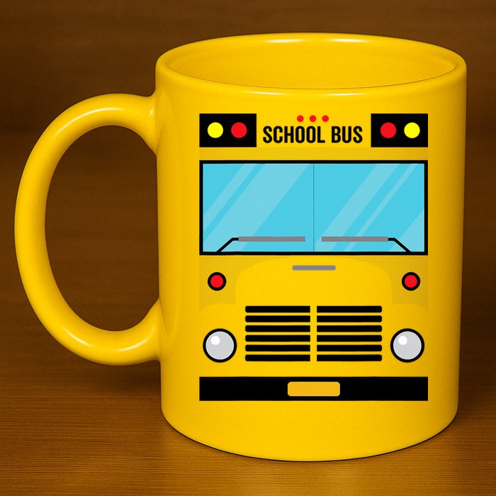 School Bus Costume Simple Halloween Costume 11oz C Handle Ceramic Mug