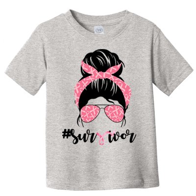 Survivor Breast Cancer Girl Toddler T-Shirt