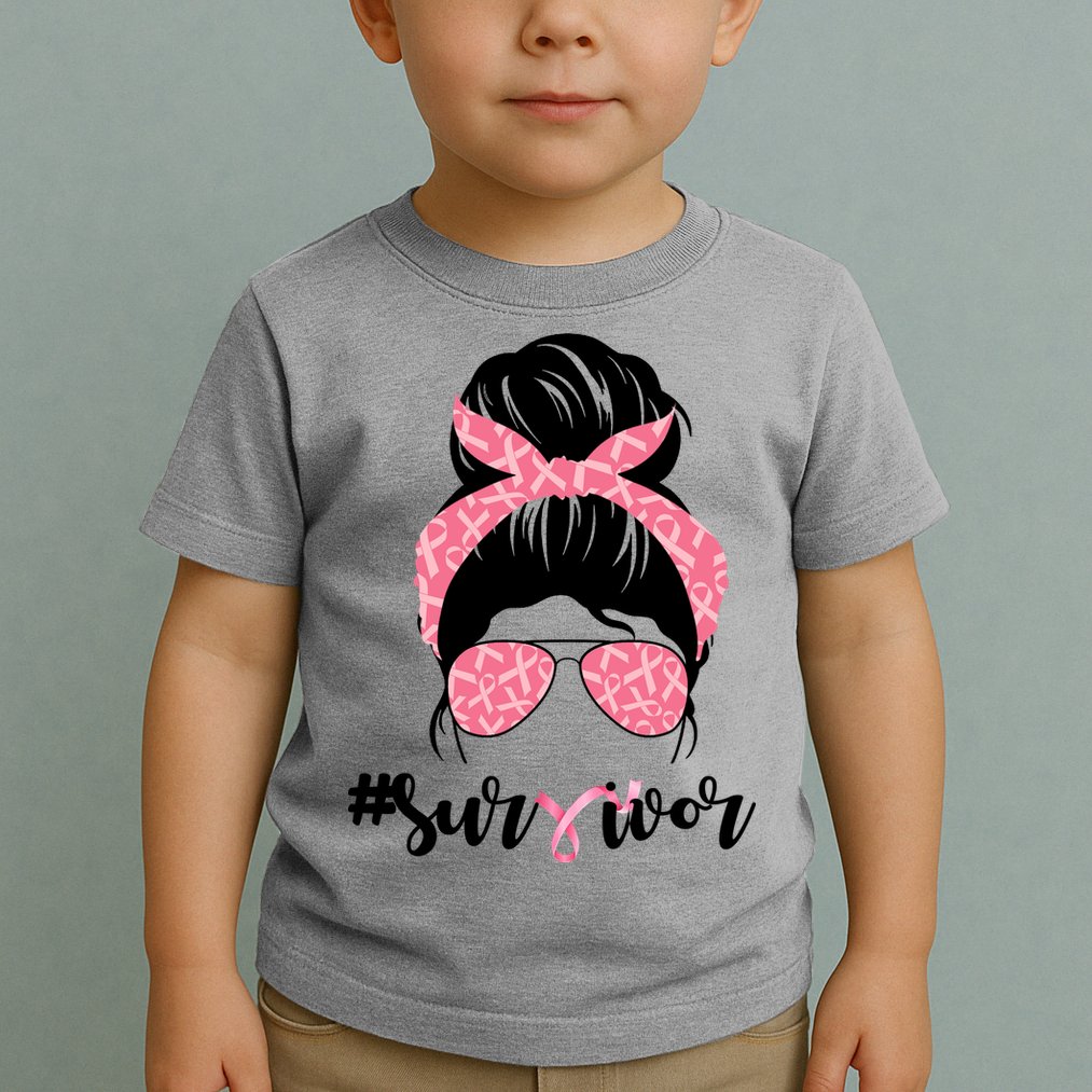 Survivor Breast Cancer Girl Toddler T-Shirt