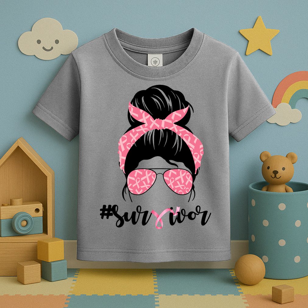 Survivor Breast Cancer Girl Toddler T-Shirt