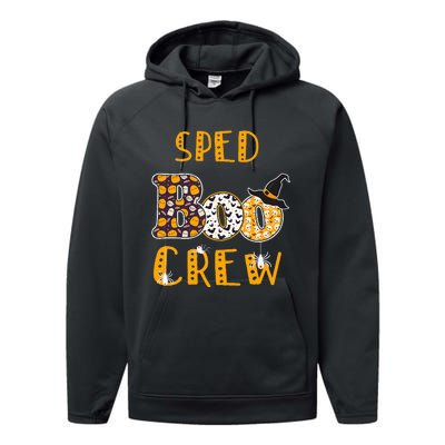 Sped Boo Crew Teacher Halloween Costume Performance Fleece Hoodie