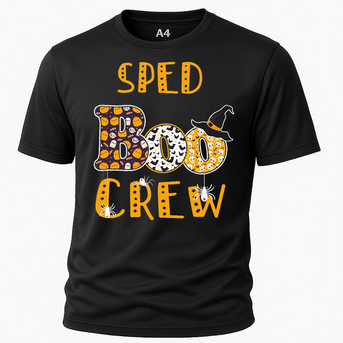 Sped Boo Crew Teacher Halloween Costume Cooling Performance Crew T-Shirt