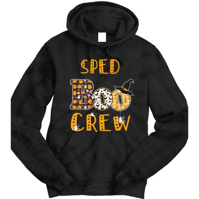 Sped Boo Crew Teacher Halloween Costume Tie Dye Hoodie