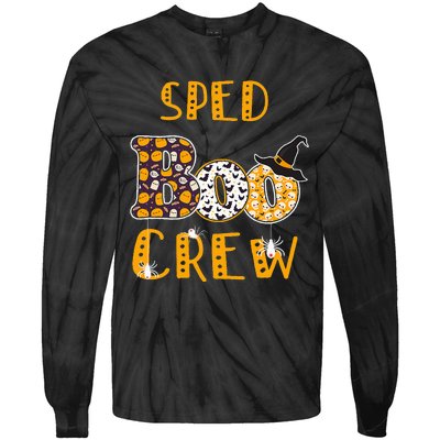 Sped Boo Crew Teacher Halloween Costume Tie-Dye Long Sleeve Shirt