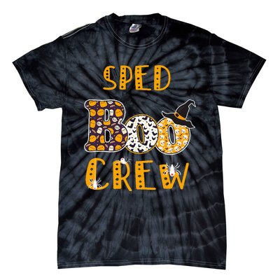 Sped Boo Crew Teacher Halloween Costume Tie-Dye T-Shirt