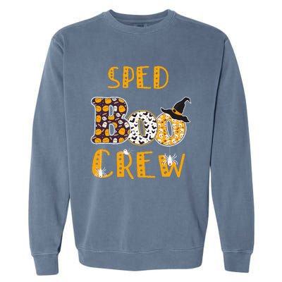 Sped Boo Crew Teacher Halloween Costume Garment-Dyed Sweatshirt