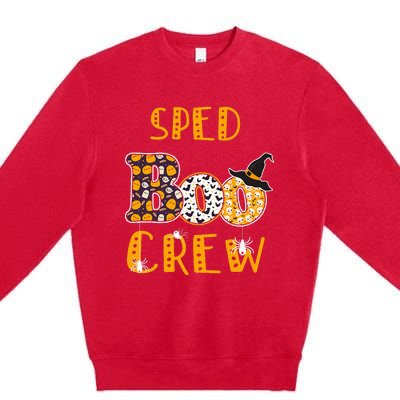 Sped Boo Crew Teacher Halloween Costume Premium Crewneck Sweatshirt