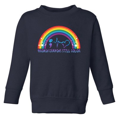 Semicolon Broken Crayons Still Color Suicide Prevention Awareness Toddler Sweatshirt