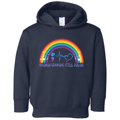 Semicolon Broken Crayons Still Color Suicide Prevention Awareness Toddler Hoodie