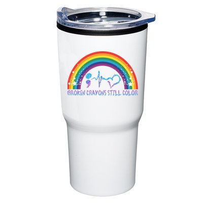 Semicolon Broken Crayons Still Color Suicide Prevention Awareness Tumbler