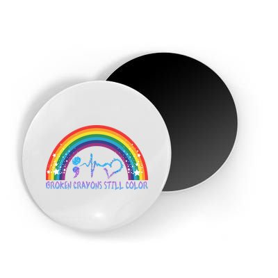 Semicolon Broken Crayons Still Color Suicide Prevention Awareness Magnet