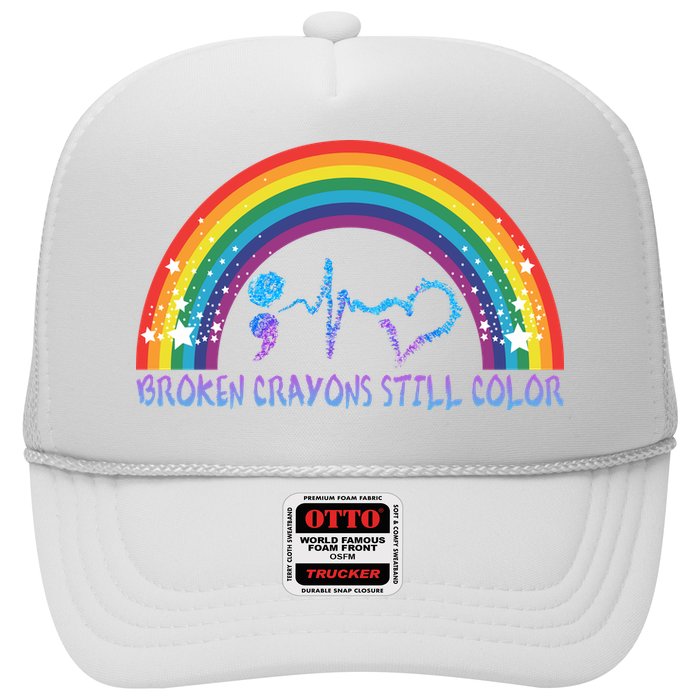 Semicolon Broken Crayons Still Color Suicide Prevention Awareness Hat