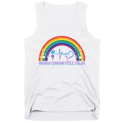 Semicolon Broken Crayons Still Color Suicide Prevention Awareness Tank Top