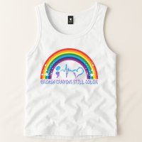 Semicolon Broken Crayons Still Color Suicide Prevention Awareness Tank Top