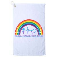 Semicolon Broken Crayons Still Color Suicide Prevention Awareness Golf Towel