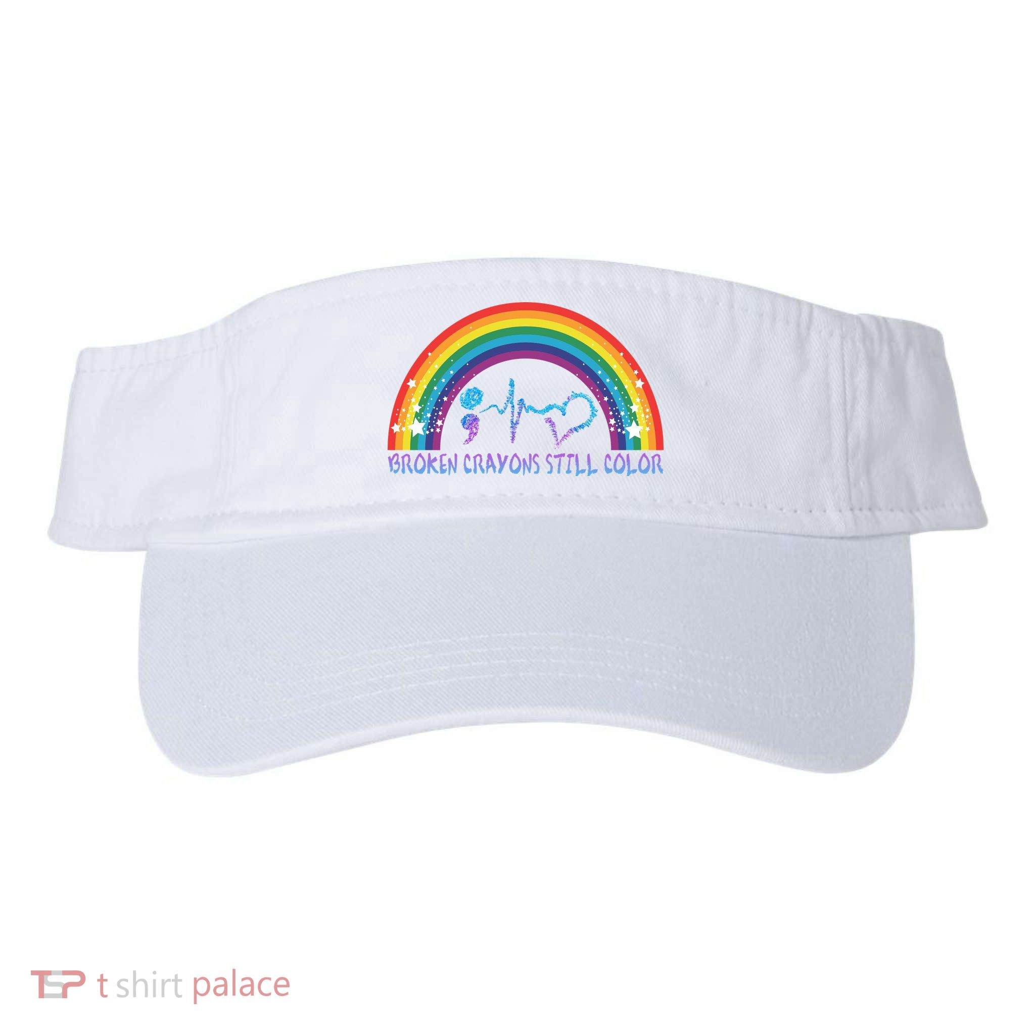 Semicolon Broken Crayons Still Color Suicide Prevention Awareness Visor