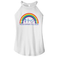 Semicolon Broken Crayons Still Color Suicide Prevention Awareness Women's Perfect Tri Rocker Tank