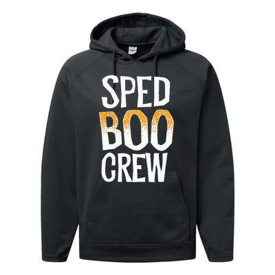 Sped Boo Crew Teacher Special Education Ed School Halloween Performance Fleece Hoodie