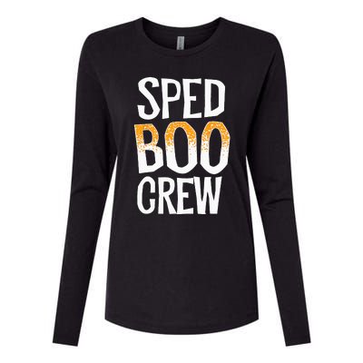 Sped Boo Crew Teacher Special Education Ed School Halloween Womens Cotton Relaxed Long Sleeve T-Shirt