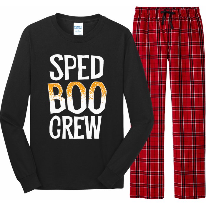 Sped Boo Crew Teacher Special Education Ed School Halloween Long Sleeve Pajama Set