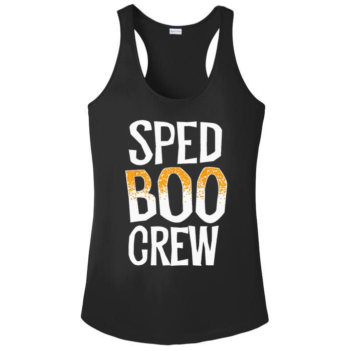 Sped Boo Crew Teacher Special Education Ed School Halloween Ladies PosiCharge Competitor Racerback Tank