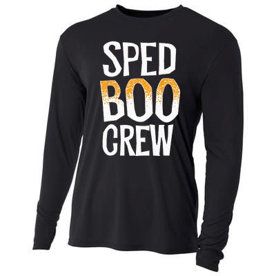 Sped Boo Crew Teacher Special Education Ed School Halloween Cooling Performance Long Sleeve Crew