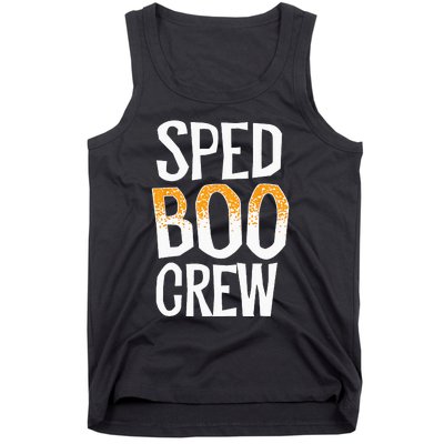 Sped Boo Crew Teacher Special Education Ed School Halloween Tank Top