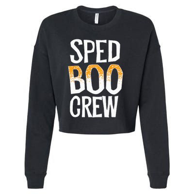 Sped Boo Crew Teacher Special Education Ed School Halloween Cropped Pullover Crew