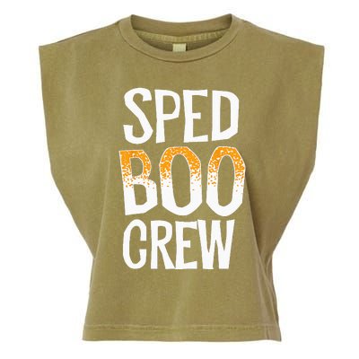 Sped Boo Crew Teacher Special Education Ed School Halloween Garment-Dyed Women's Muscle Tee