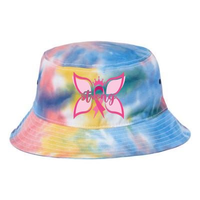 Strong Breast Cancer Awareness Butterfly Tie Dye Newport Bucket Hat