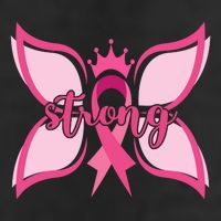Strong Breast Cancer Awareness Butterfly 7 Panel Mesh Trucker Snapback Hat