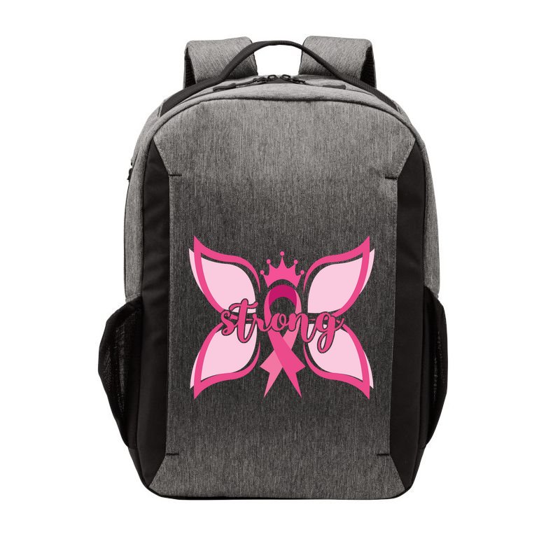 Strong Breast Cancer Awareness Butterfly Vector Backpack