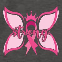 Strong Breast Cancer Awareness Butterfly Vector Backpack