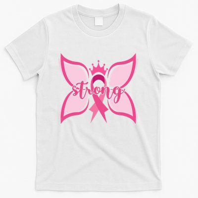 Strong Breast Cancer Awareness Butterfly T-Shirt