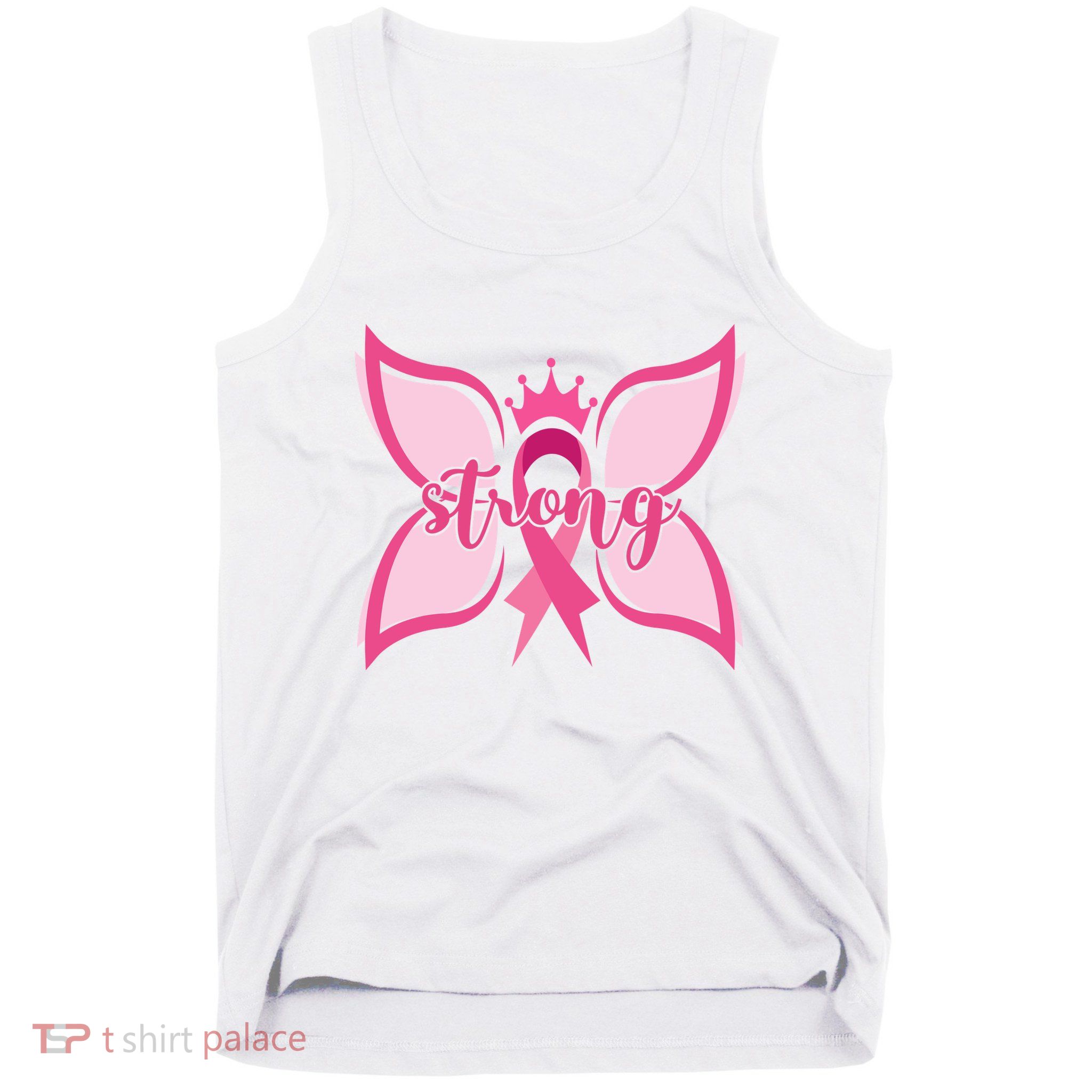 Strong Breast Cancer Awareness Butterfly Tank Top