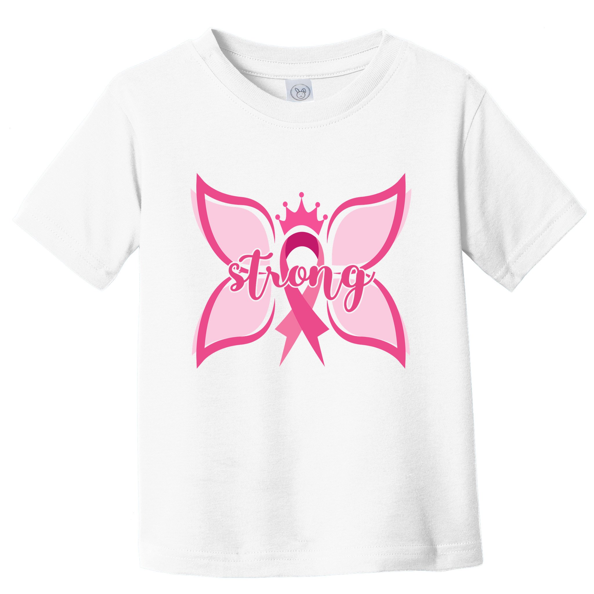 Strong Breast Cancer Awareness Butterfly Toddler T-Shirt