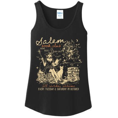 Salem Book Club Funny Bookish Halloween Spooky Reading Book Ladies Essential Tank