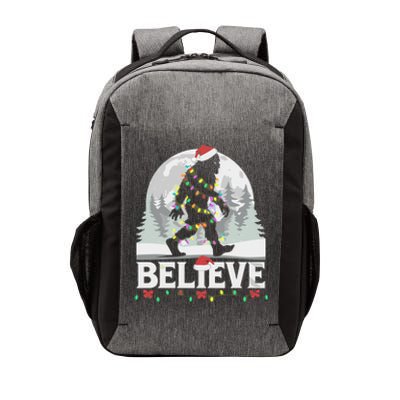 Santa Bigfoot Christmas Lights Funny Sasquatch Believe Xmas Vector Backpack