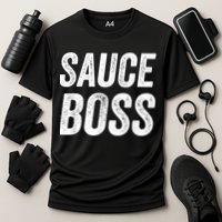 Sauce Boss Chef BBQ Cook Food Humorousa Cooling Performance Crew T-Shirt