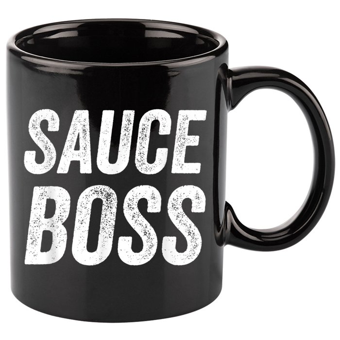 Sauce Boss Chef BBQ Cook Food Humorousa 11oz C Handle Ceramic Mug