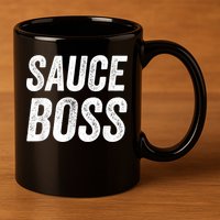 Sauce Boss Chef BBQ Cook Food Humorousa 11oz C Handle Ceramic Mug