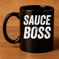 Sauce Boss Chef BBQ Cook Food Humorousa 11oz C Handle Ceramic Mug